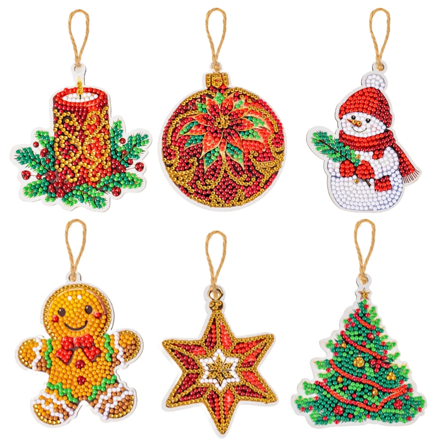 Festive Favourites Crystal Art Hanging Decoration Kit x 12