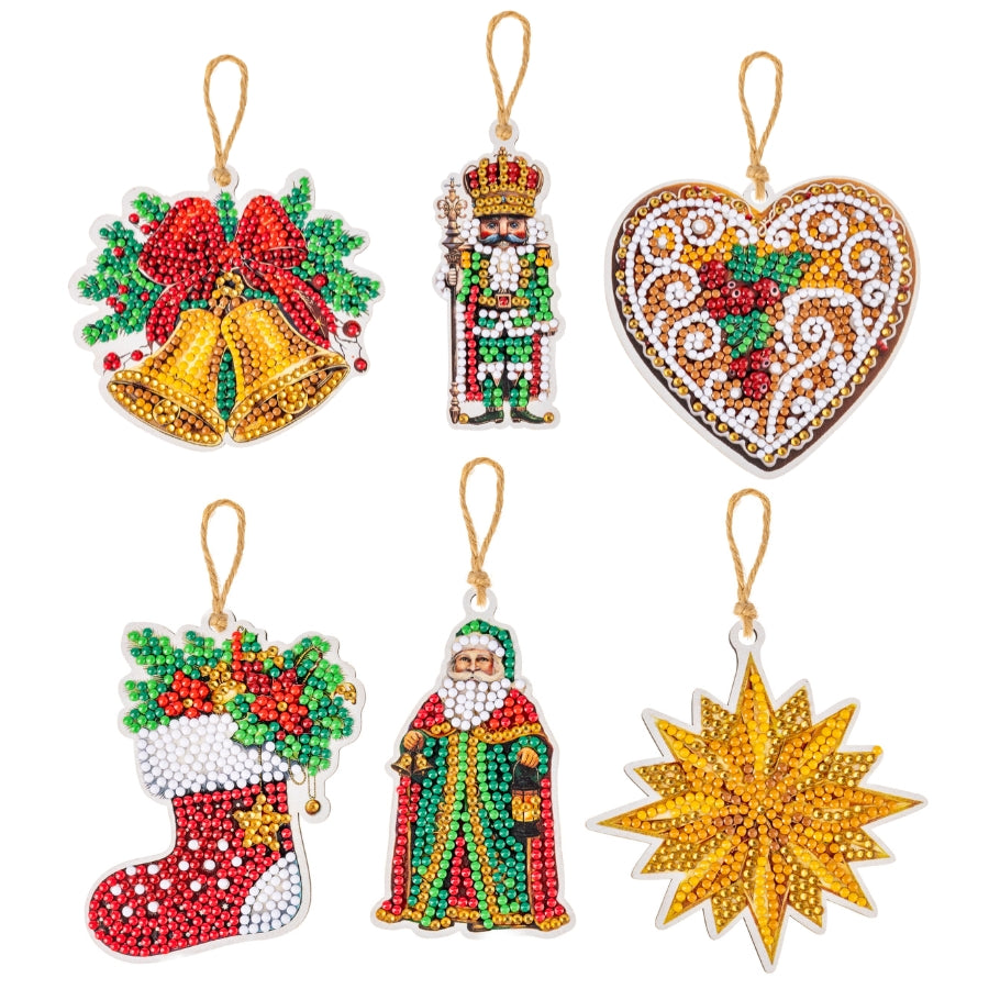 Festive Favourites Crystal Art Hanging Decoration Kit x 12