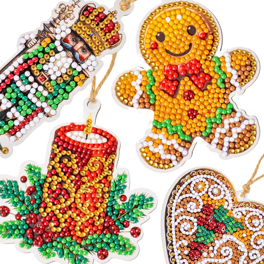 Festive Favourites Crystal Art Hanging Decoration Kit x 12