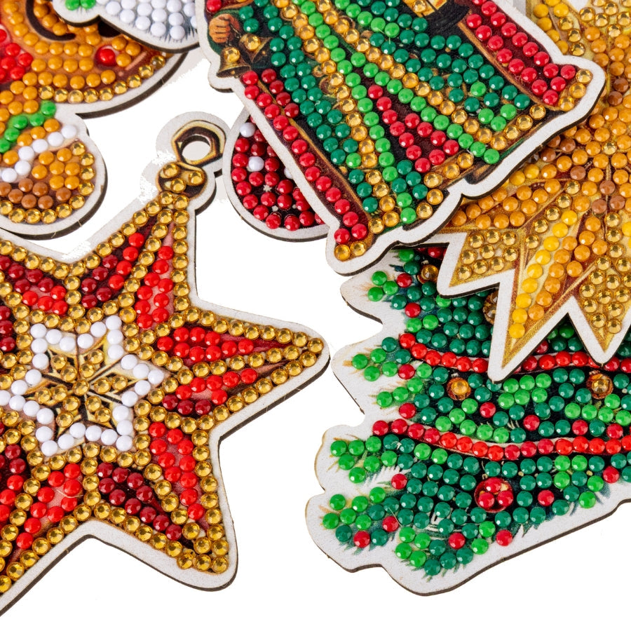 Festive Favourites Crystal Art Hanging Decoration Kit x 12