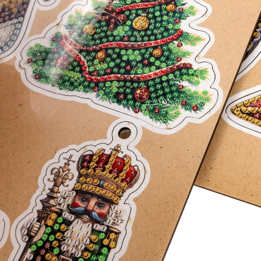 Festive Favourites Crystal Art Hanging Decoration Kit x 12