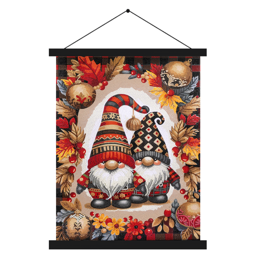 Festive Gonks Crystal Art Scroll Kit 40x50 7