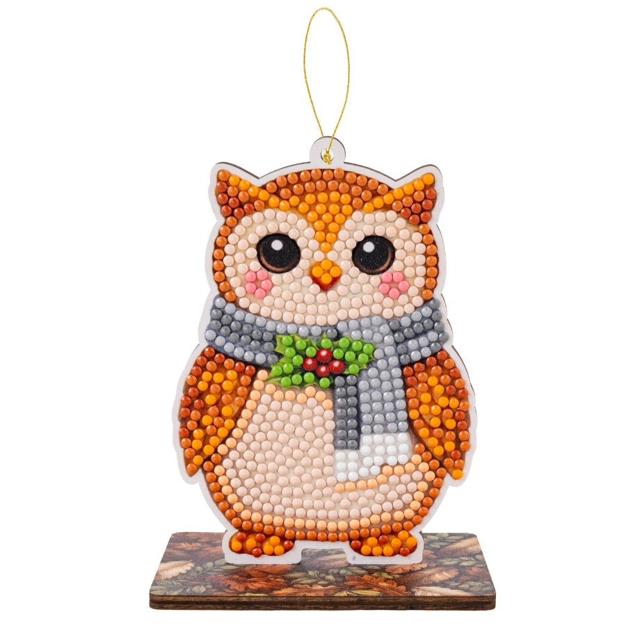 Festive Owl Crystal Art Festive Buddies Kit Series 7