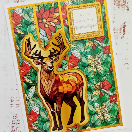 Festive Stained Glass Papercrafting Card Making Kit 11