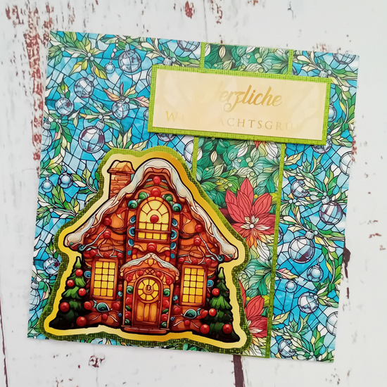 Festive Stained Glass Papercrafting Card Making Kit 15