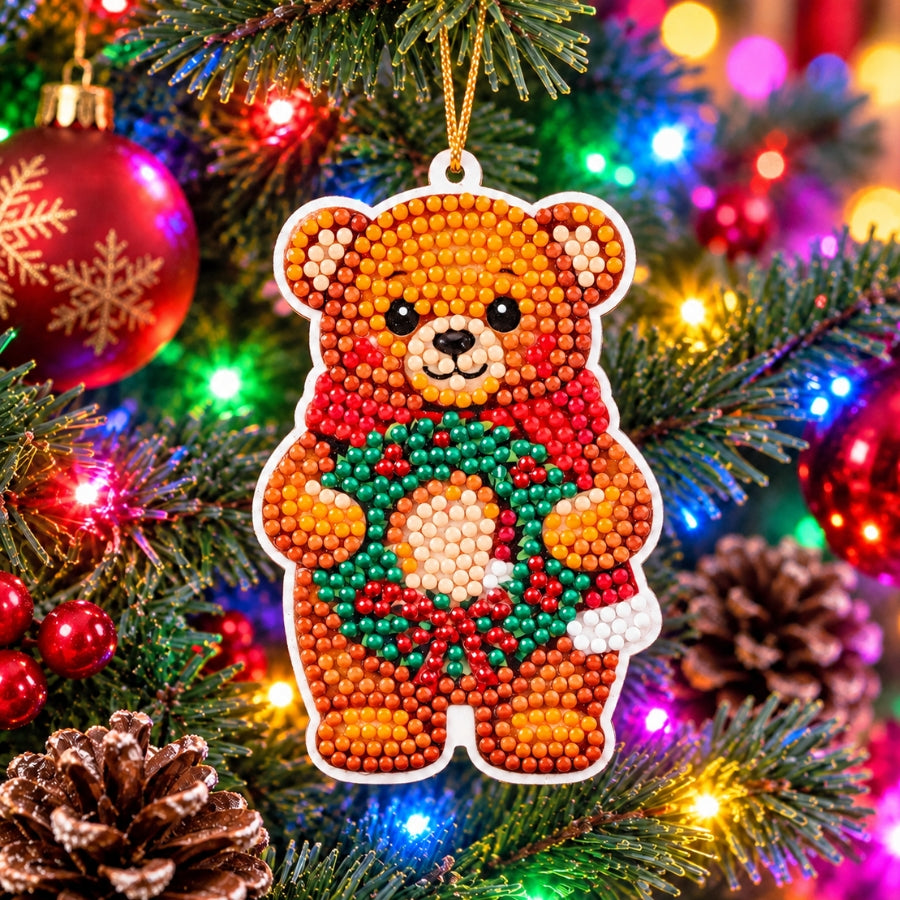 Festive Bear Crystal Art Festive Buddies Kit Series 7