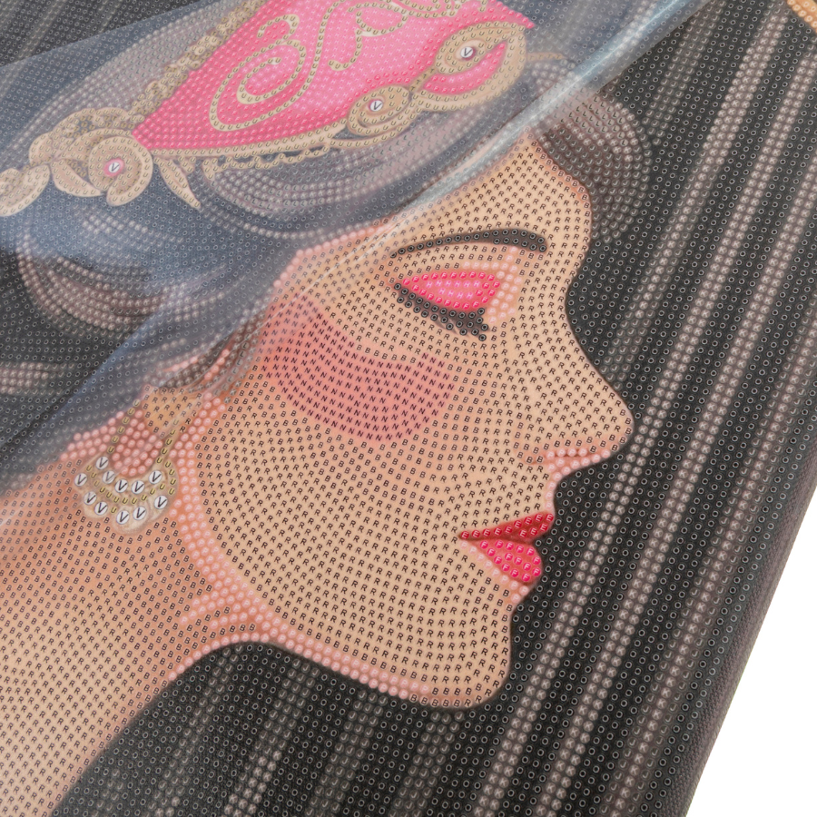 Flapper Girl Rouge Crystal Art Canvas Kit 40x50cm