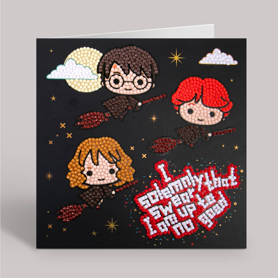 "Flying High" Harry Potter Crystal Art Card