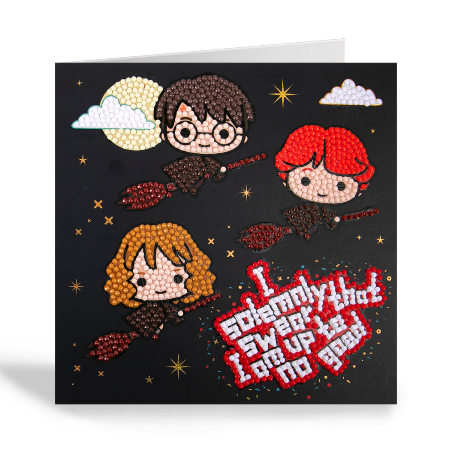 "Flying High" Harry Potter Crystal Art Card