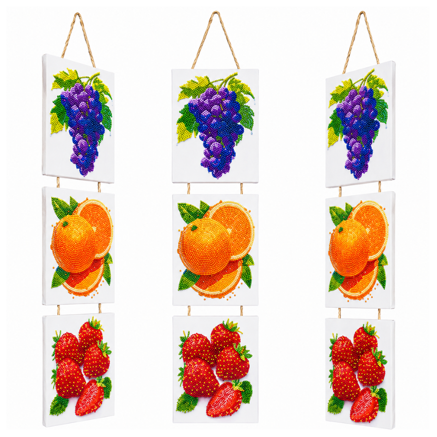 Fruits Crystal Art Hanging Canvas Decoration Kit