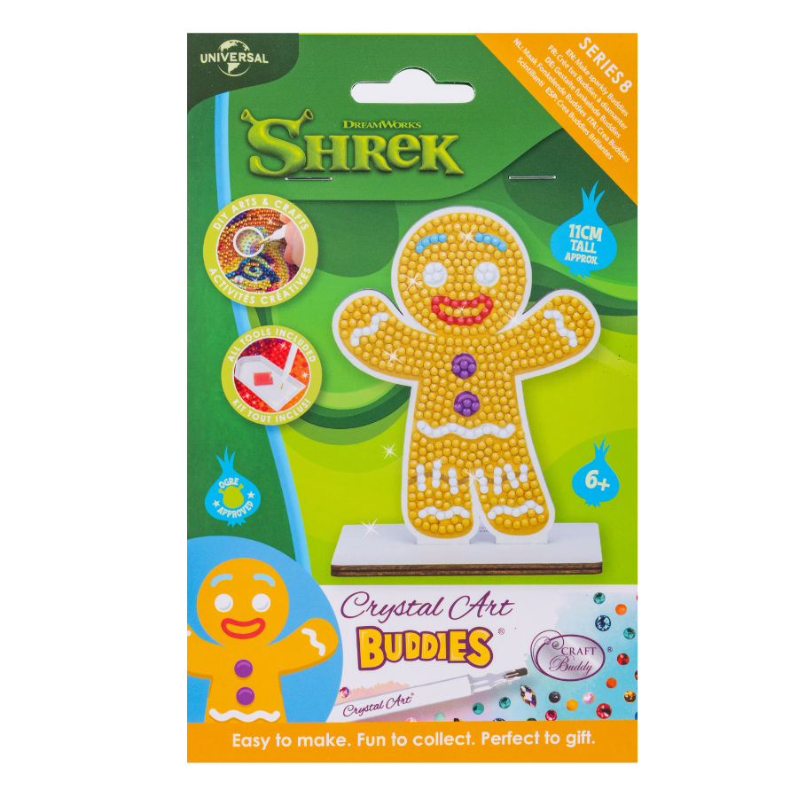 Gingerbread Man Crystal Art Buddies Kit Series 8 Shrek