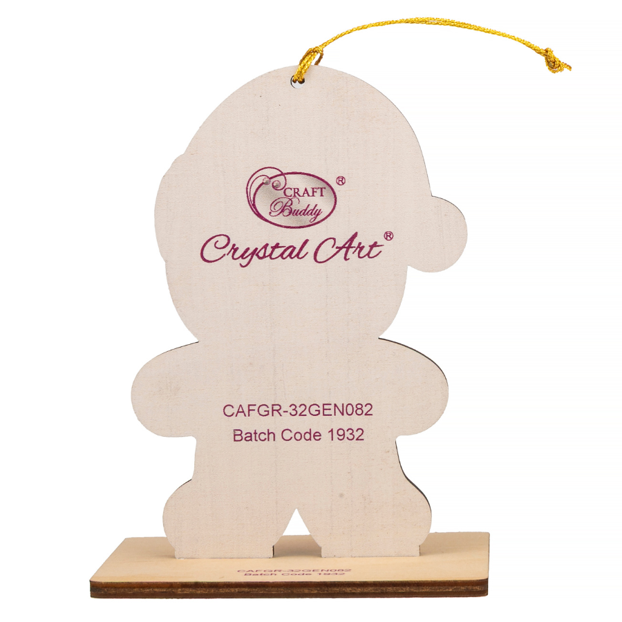Gingerbread Man Crystal Art Hanging Buddies Decoration back