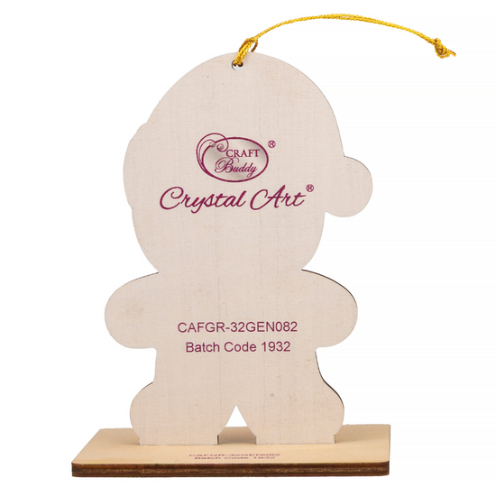 Gingerbread Man Crystal Art Hanging Buddies Decoration back