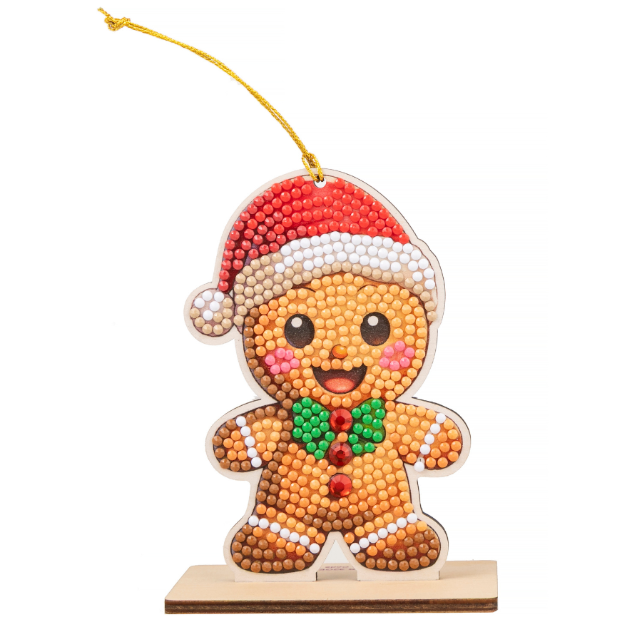 Gingerbread Man Crystal Art Hanging Buddies Decoration final