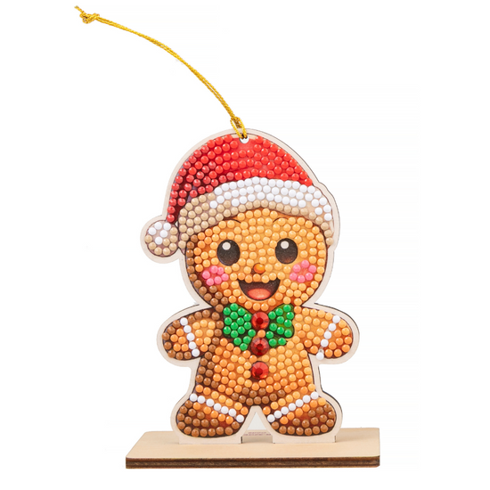 Gingerbread Man Crystal Art Hanging Buddies Decoration final