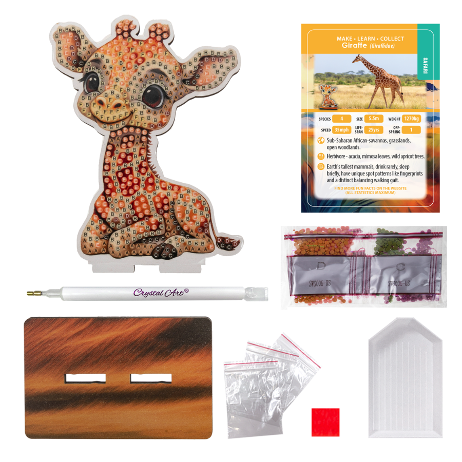 Giraffe Crystal Art Wildlife Buddies contents