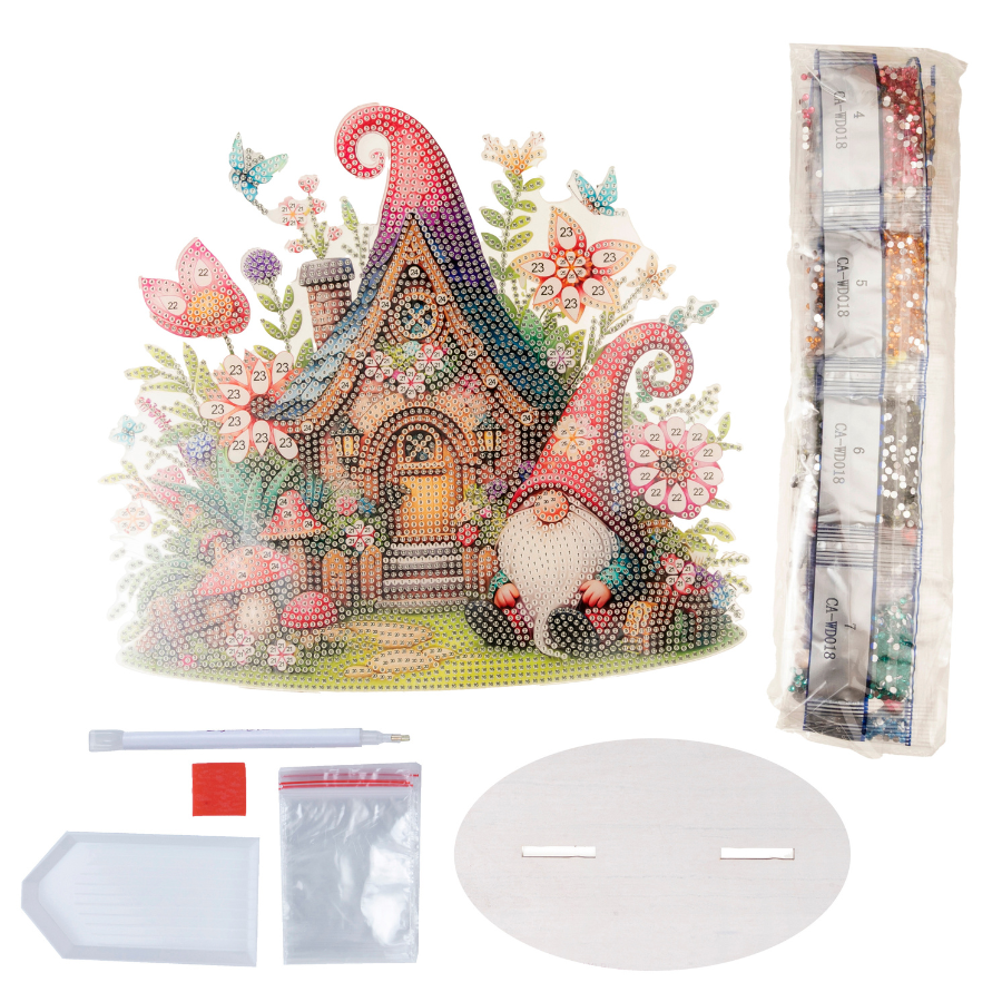 Gnome House Crystal Art Decoration Kit