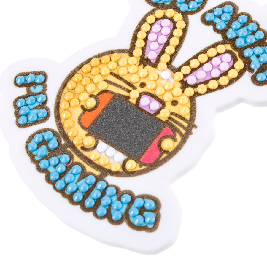 Go Away I'm Gaming Crystal Art Bag Charm Kit Fuzzballs