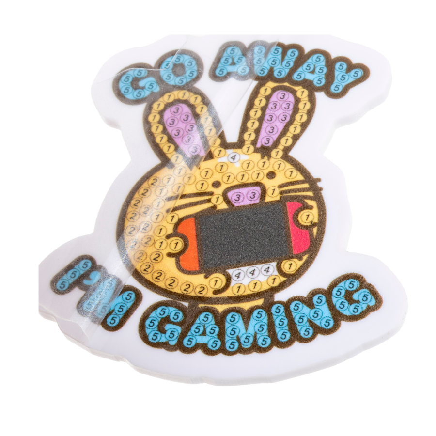 Go Away I'm Gaming Crystal Art Bag Charm Kit Fuzzballs