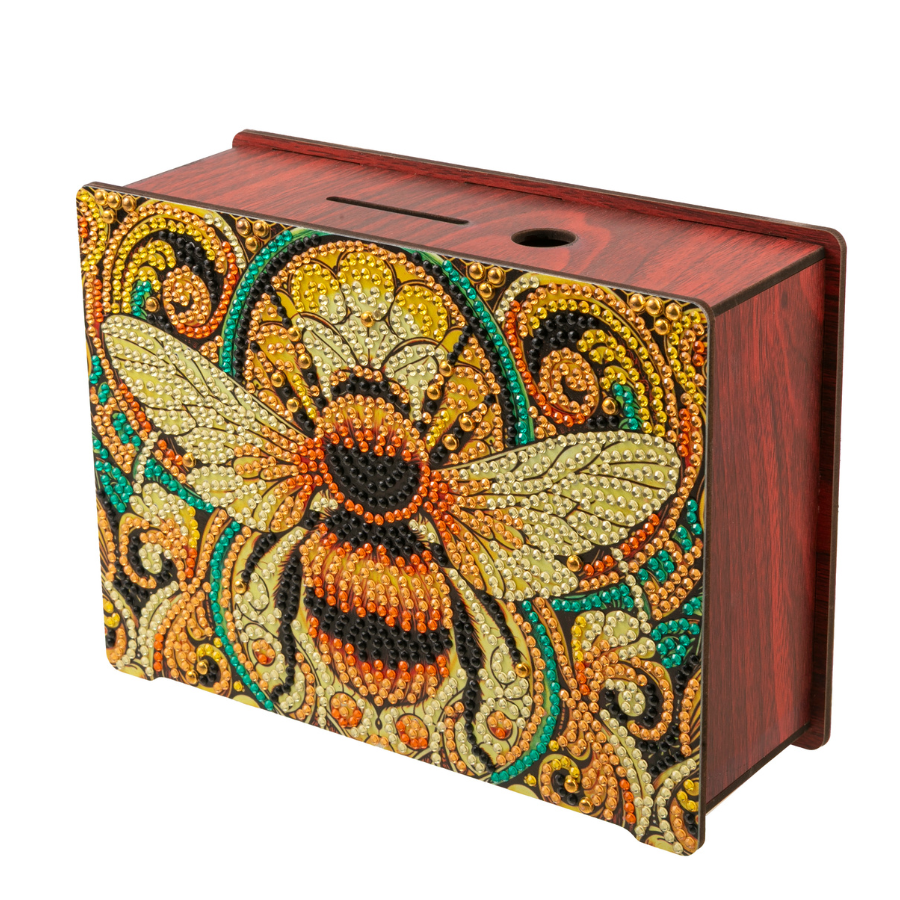 Golden Bee Crystal Art Money Box Kit