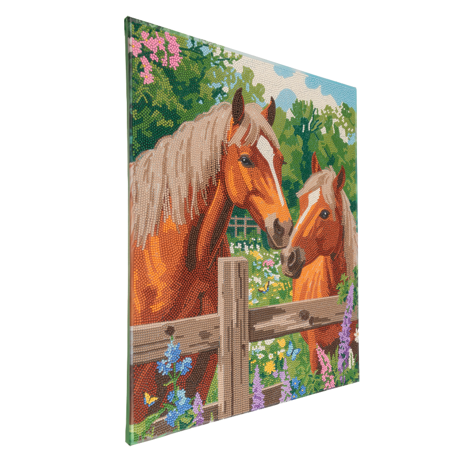 Golden Mares Crystal Art Canvas Kit 40x50cm