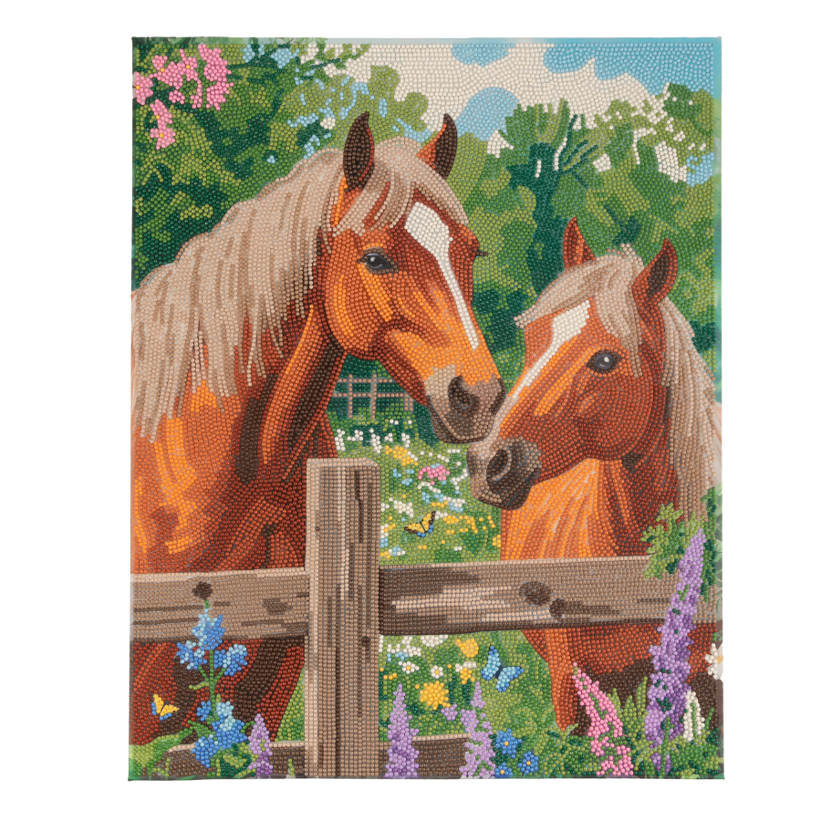 Golden Mares Crystal Art Canvas Kit 40x50cm
