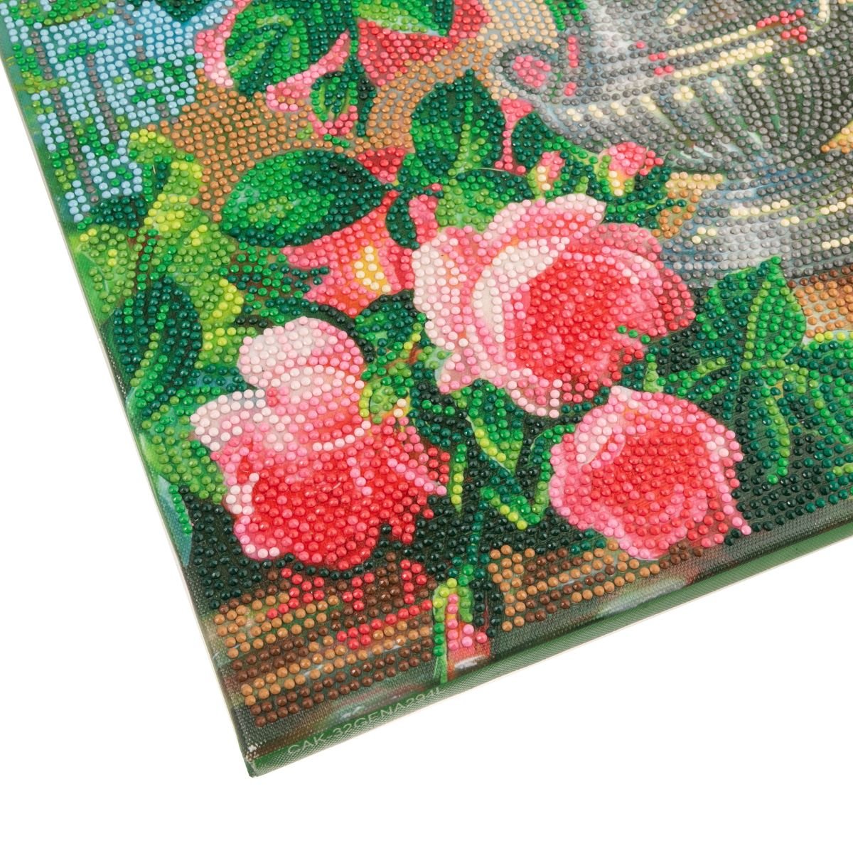 Graceful roses crystal art canvas 40x50 close-up 2
