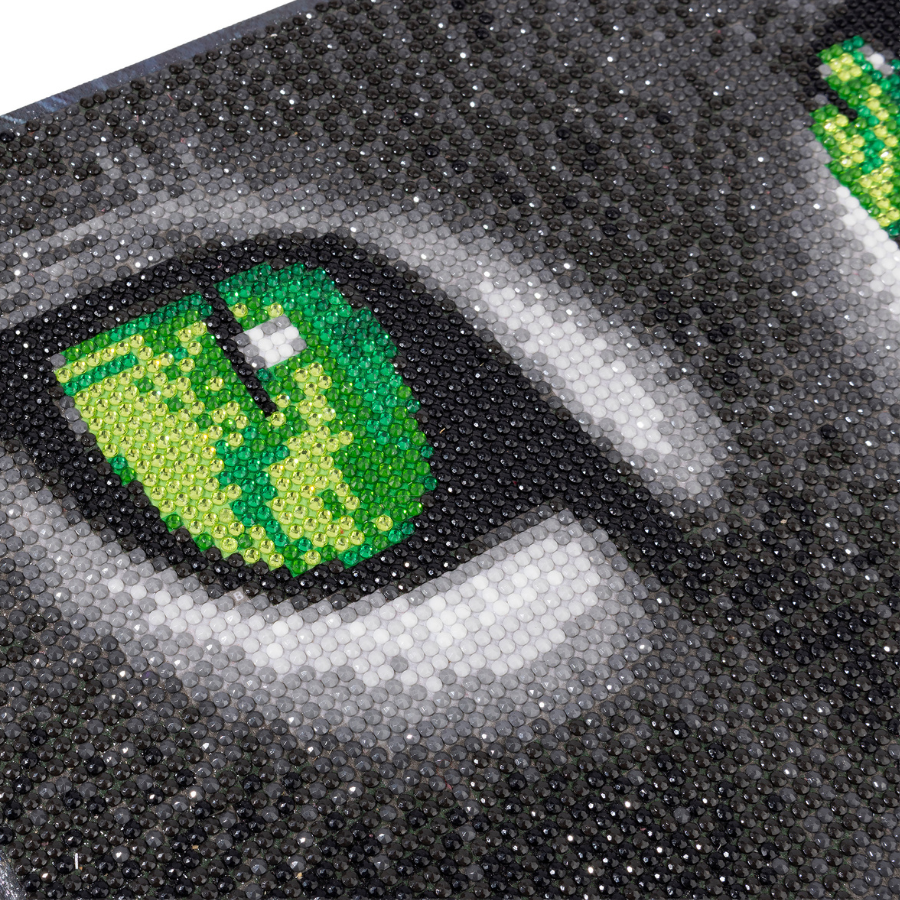 Green Eyed Gaze Crystal Art Canvas Kit 30x30cm
