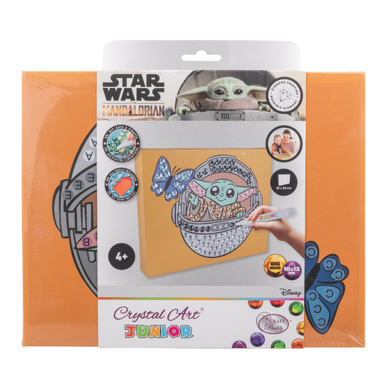 Grogu Star Wars Crystal Art Junior Canvas Kit