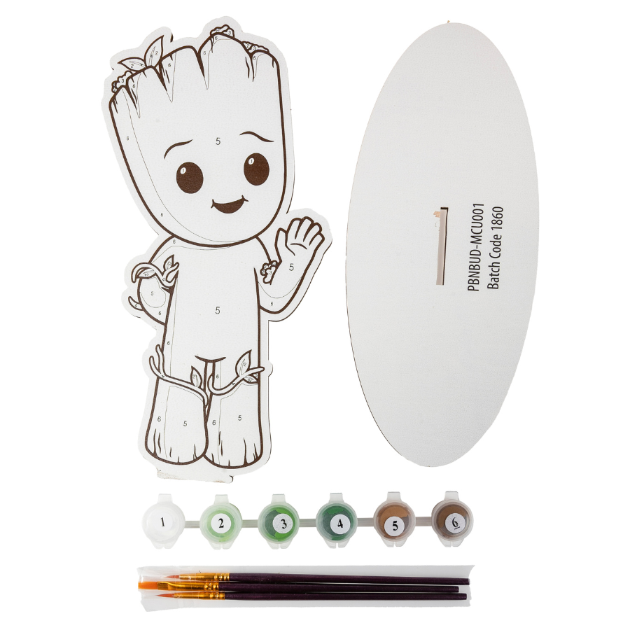 "Groot" MARVEL Paint By Numbers XL Buddies Kit – Craft Buddy Trade