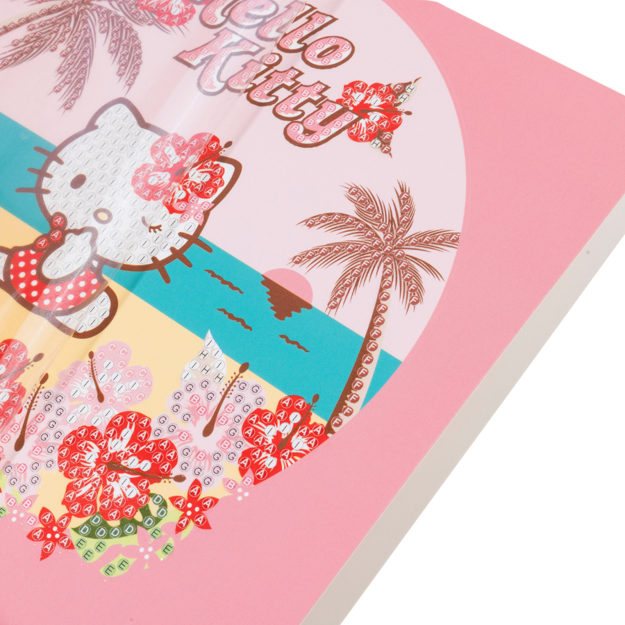 Happy Birthday Aloha Crystal Art Card 18x18cm Hello Kitty