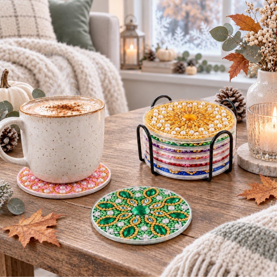 Harmony Circles Pearl Art Coasters Kit Set Of 6