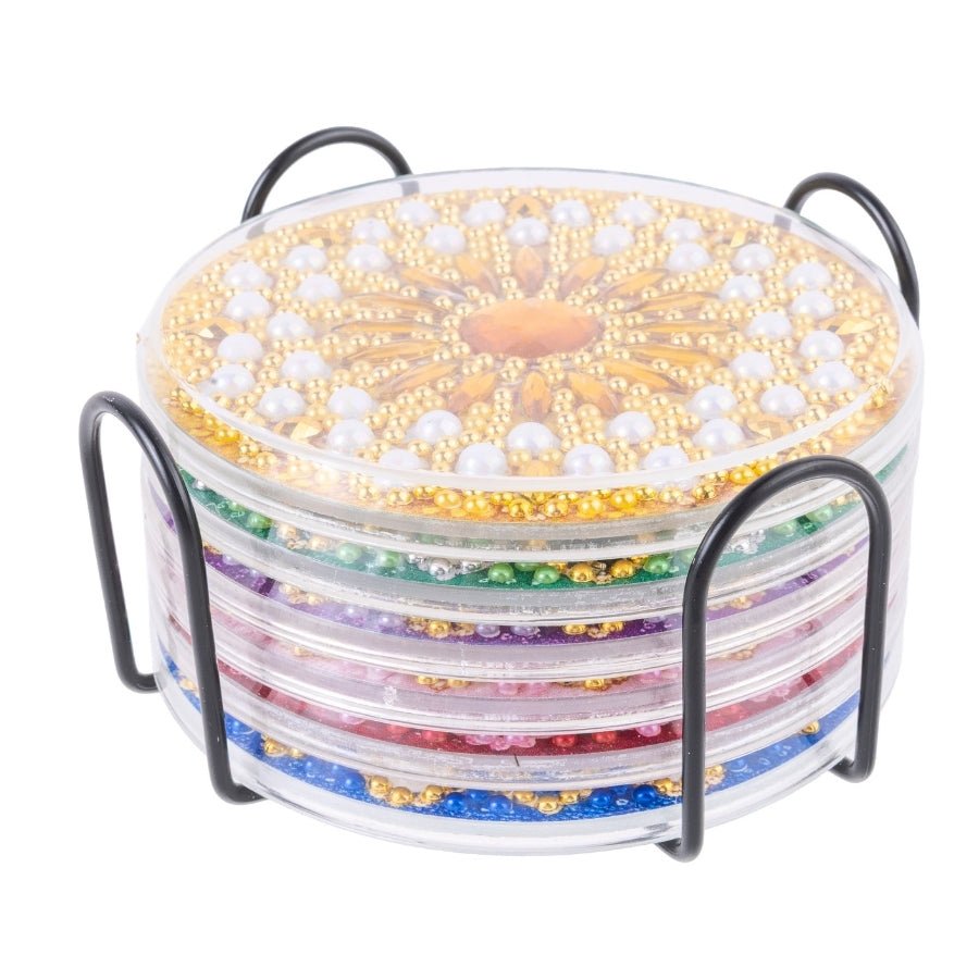 Harmony Circles Pearl Art Coasters Kit Set Of 6
