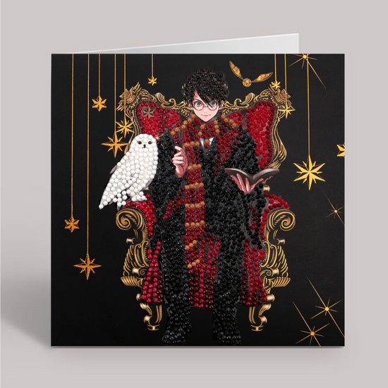 "Harry & Hedwig" Harry Potter Crystal Art Card