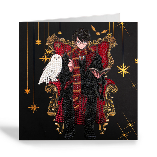 "Harry & Hedwig" Harry Potter Crystal Art Card