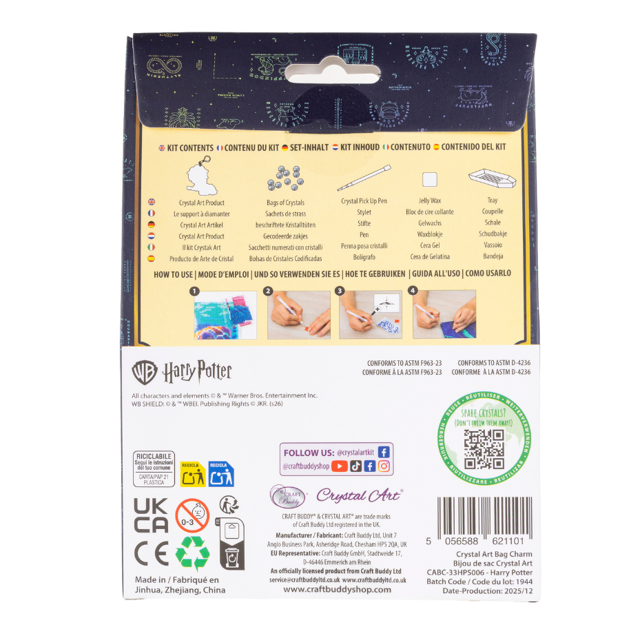 Harry Potter Crystal Art Bag Charm Kit Harry Potter