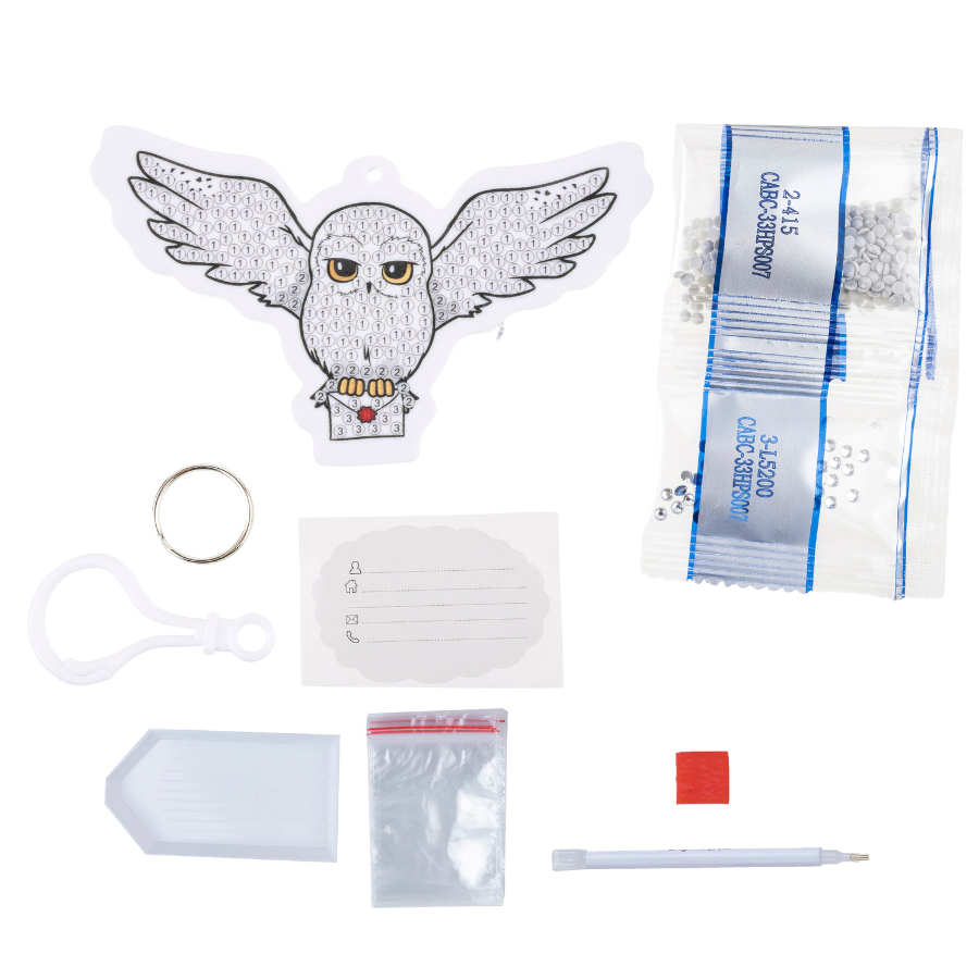 Hedwig Crystal Art Bag Charm Kit Harry Potter