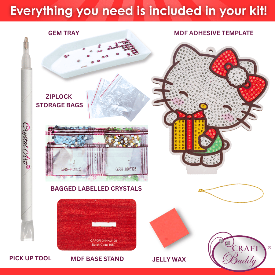 Hello Kitty Crystal Art Festive Buddies Kit Series 8