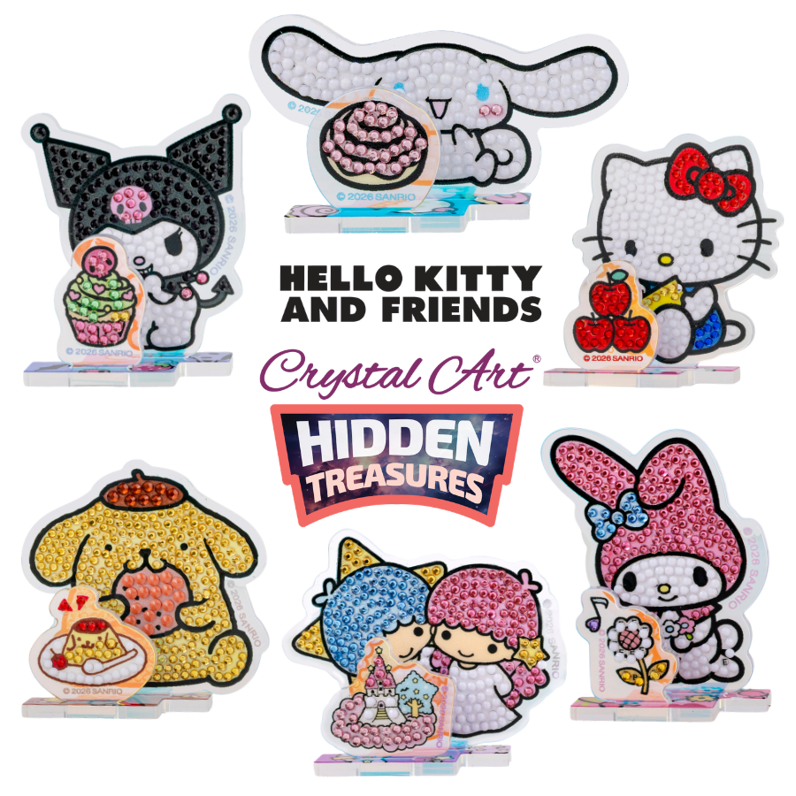 Hello Kitty And Friends Crystal Art Hidden Treasures Kit