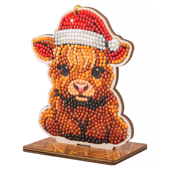 Highland Cow Crystal Art Hanging Buddies Decoration angle