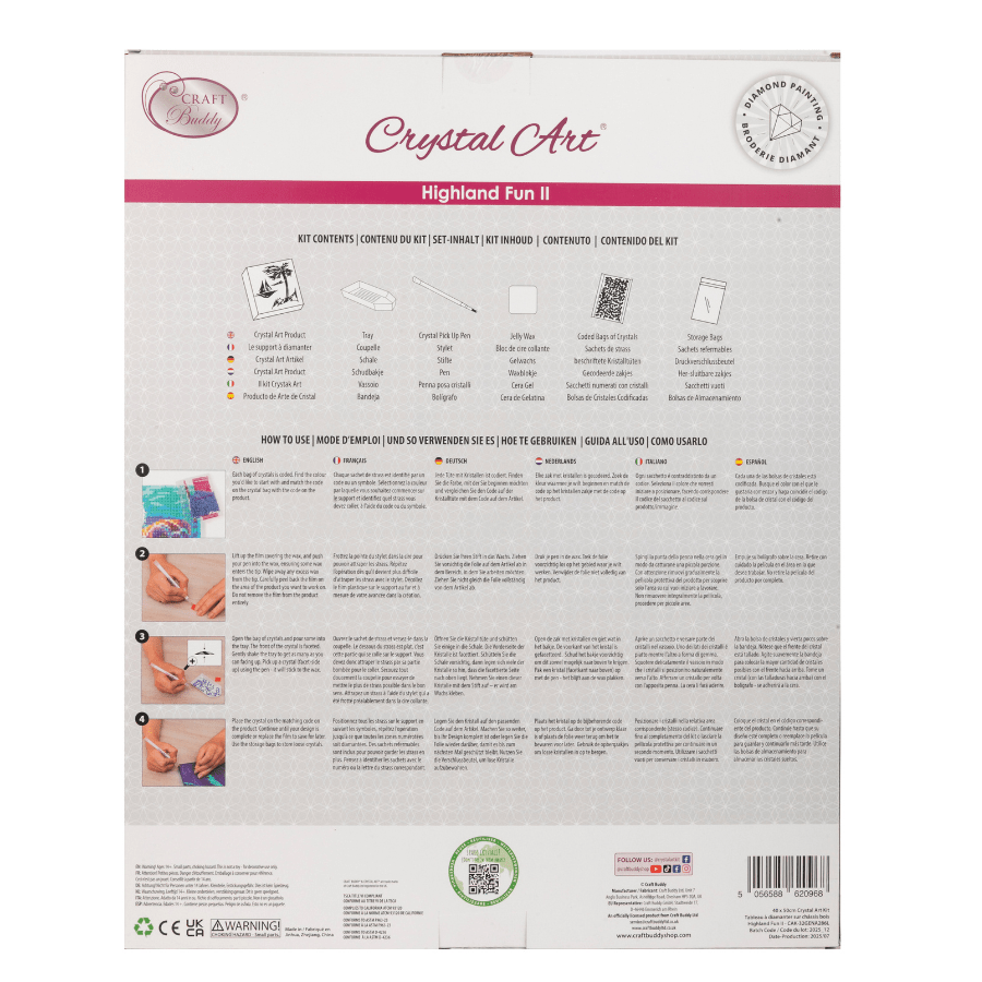 Highland Fun 2 Crystal Art Framed Canvas Kit 40x50cm