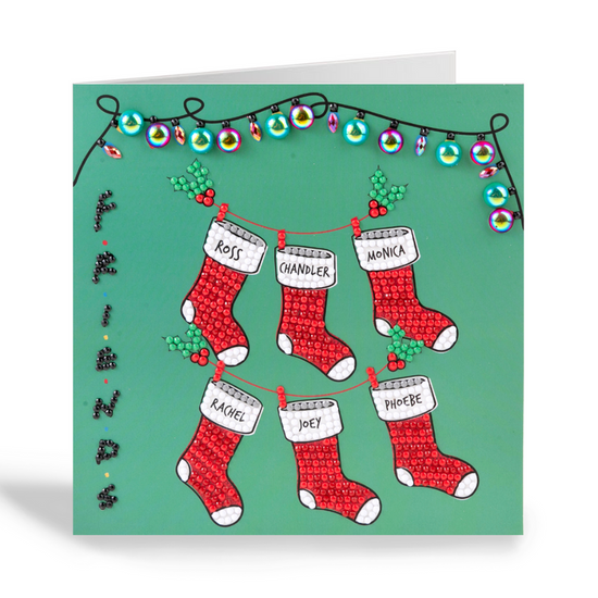 Holiday Cheer Friends Crystal Art Card pack front 2