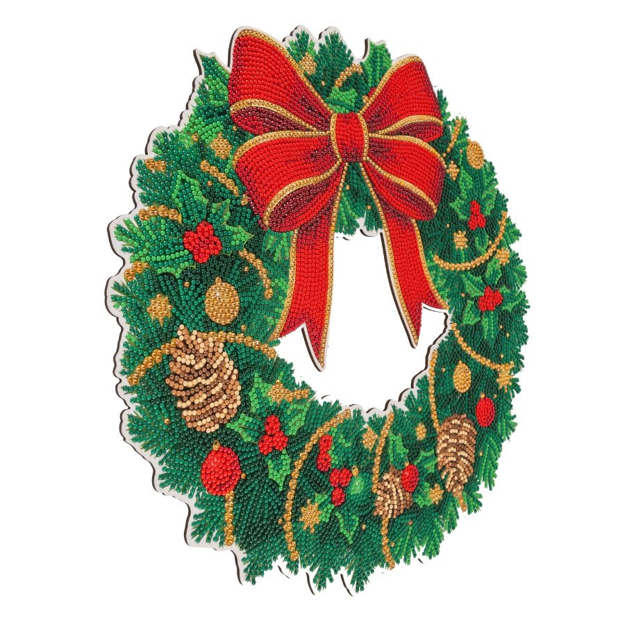 Holiday Spirit Crystal Art Wreath Kit