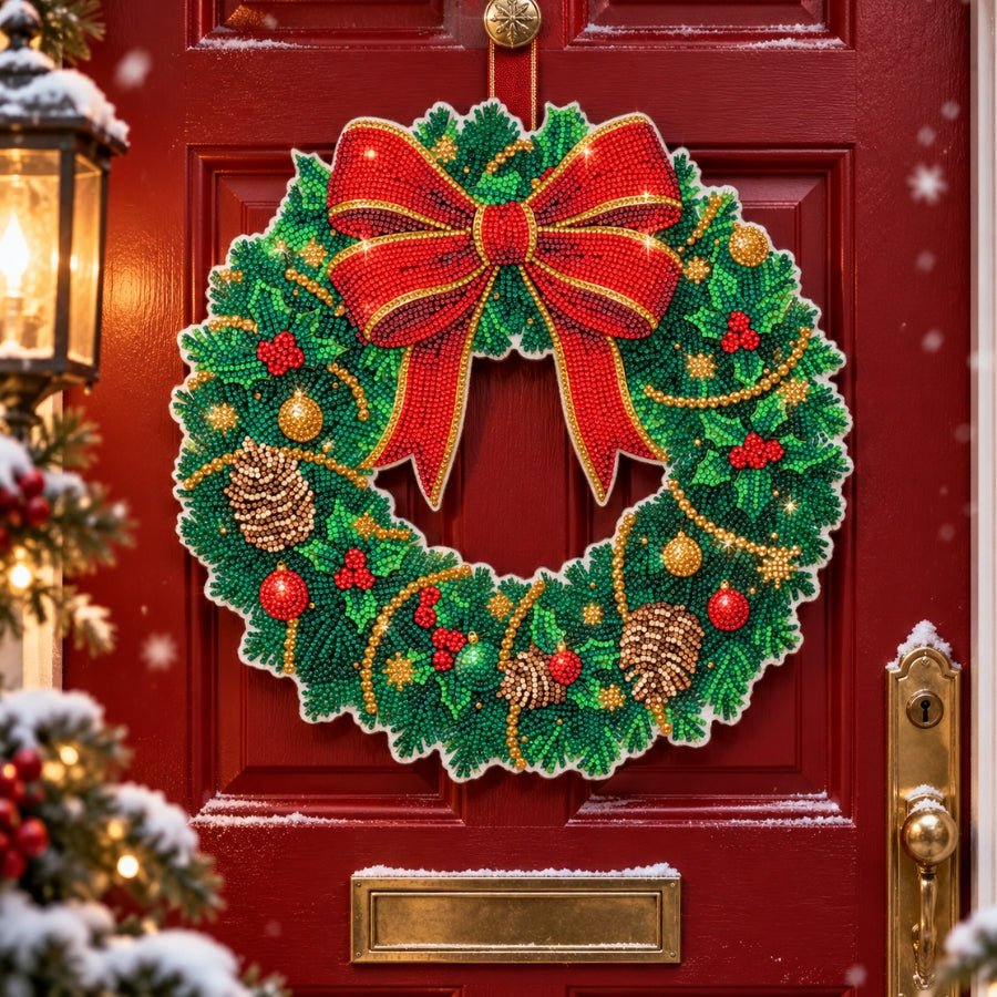Holiday Spirit Crystal Art Wreath Kit