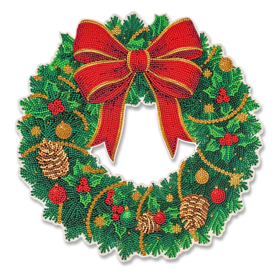 Holiday Spirit Crystal Art Wreath Kit