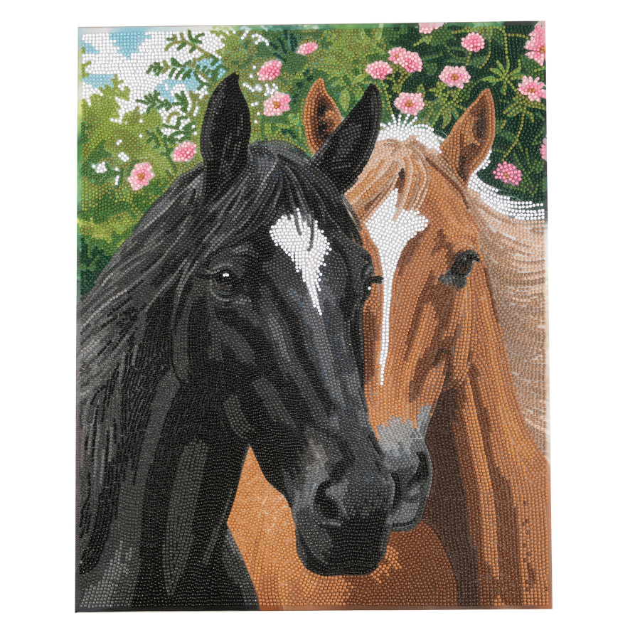 Horses In Harmony Crystal Art Canvas Kit 40x50cm