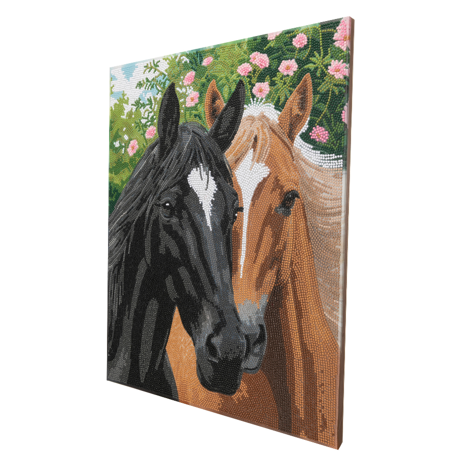 Horses In Harmony Crystal Art Canvas Kit 40x50cm