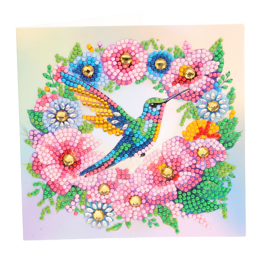 Hummingbird Crystal Art Card Kit 15cmx15cm