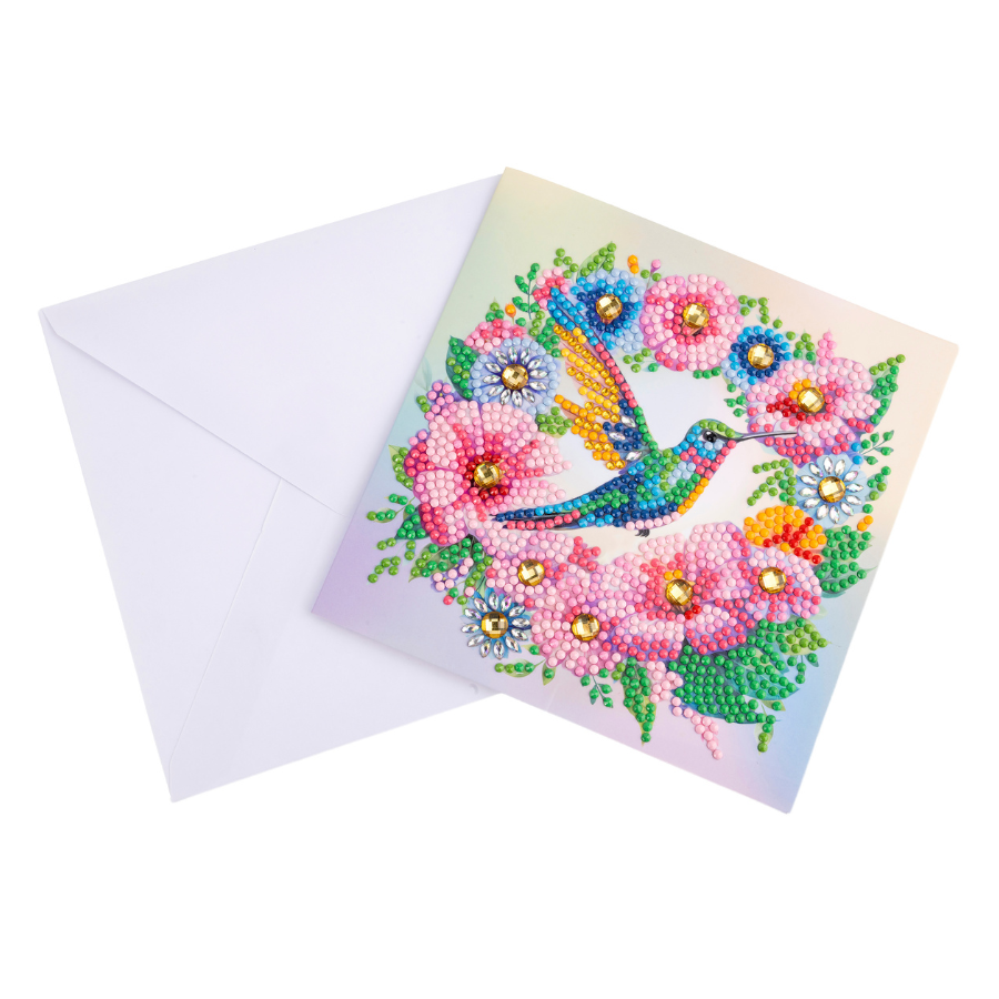 Hummingbird Crystal Art Card Kit 15cmx15cm