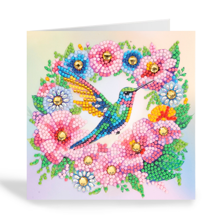 Hummingbird Crystal Art Card Kit 15cmx15cm